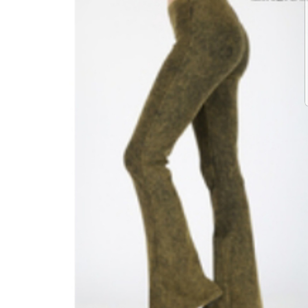 Brown flare bottom pants